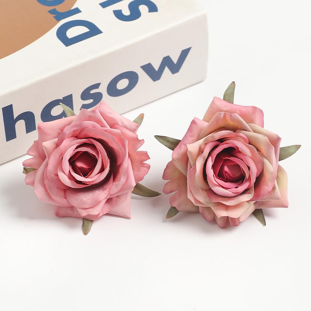 10/20Pcs Artificial Rose Flowers 6.5CM Silk Fake Flowers for Home Room Decor Party Garden Wedding Decoration DIY Gifts Accessory