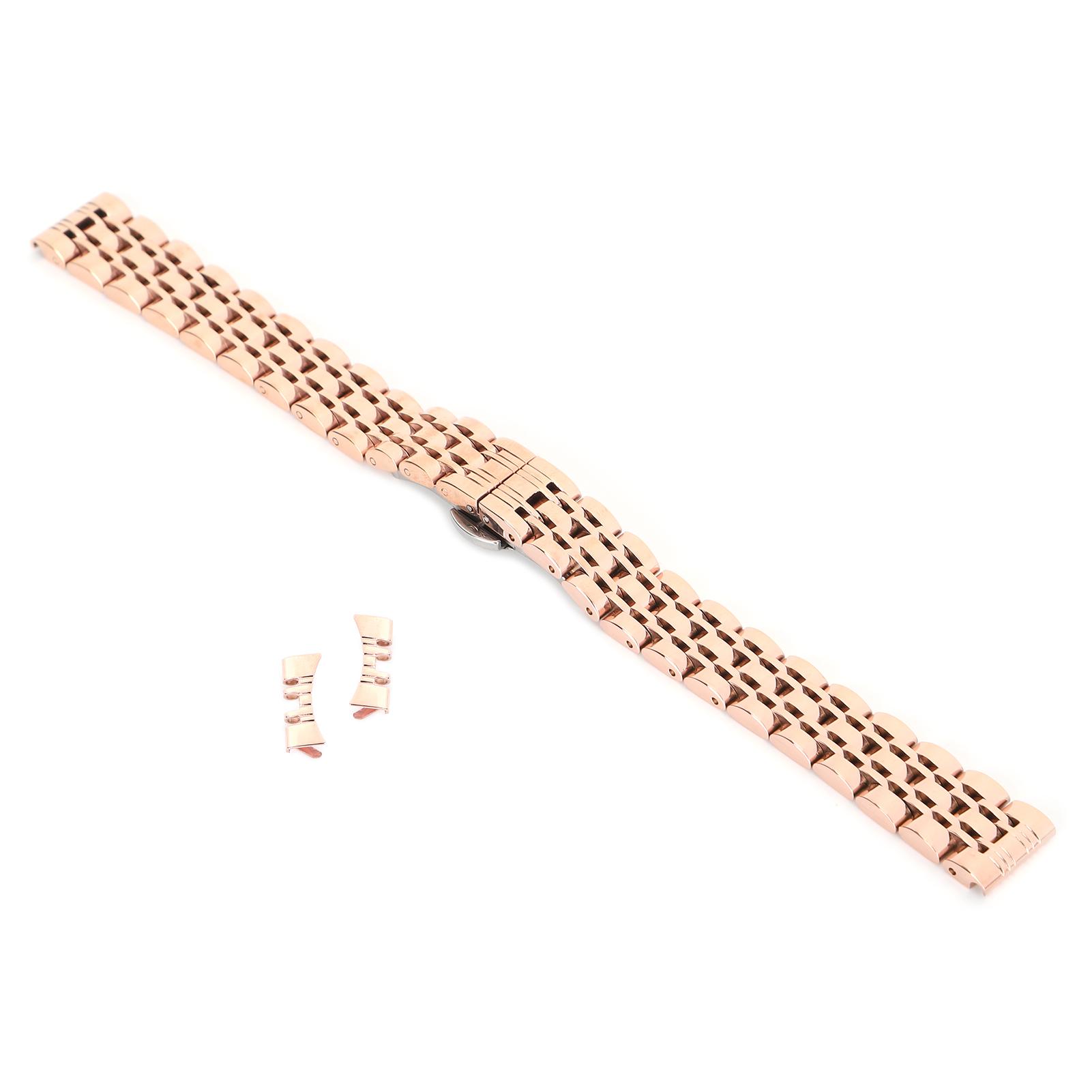 

14mm Watch Band Stainless Steel Watch Strap Replacement Watch Band Strap AccessoryRose Gold