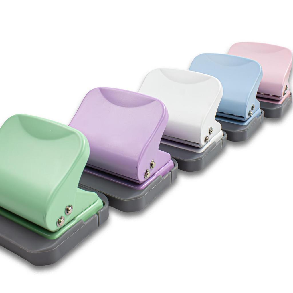6-Hole Round Loose-Leaf Puncher, Student-Friendly, Multi-Hole, Manual, Labor-Saving.