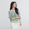 Elva' Island Women's Floral Long-Sleeve Knitted Cardigan