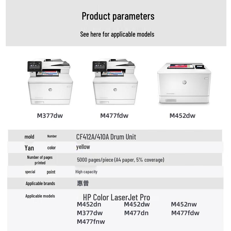 V4INK Compatible HP 410X CF412A Yellow High Yield Toner Cartridge