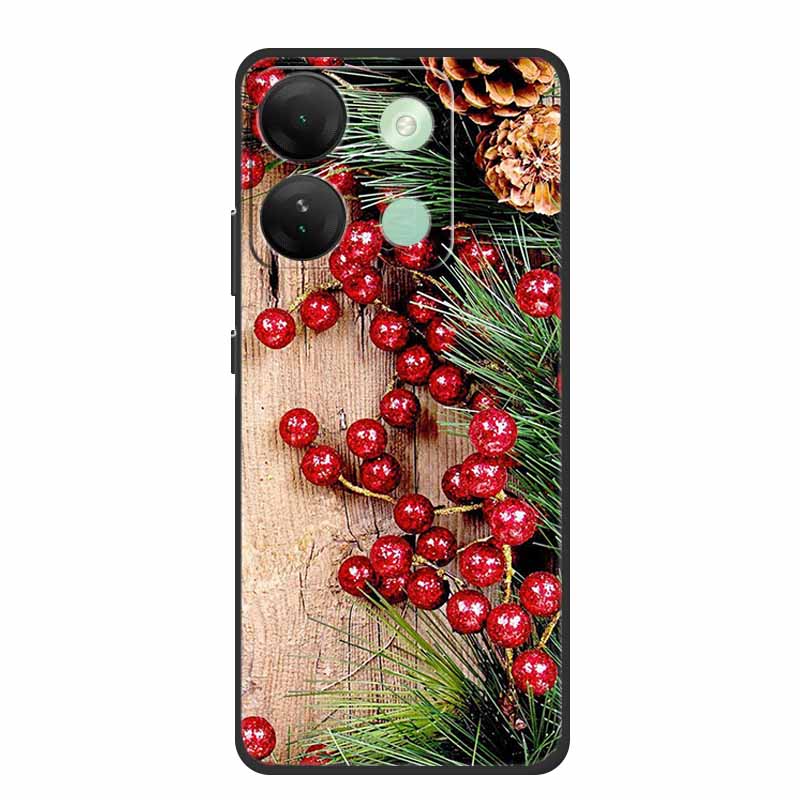 For Infinix Smart 7 HD Christmas Soft Case Silicone TPU Back Cover Phone Cases For Infinix Smart7 Plus X6516 Xmas New Etui Shell