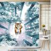 Cartoon Tiger Bathroom Shower Curtain Fabric Polyester Waterproof Modern Art Bath Curtains