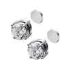 Pair of Zircon Punk Magnetic Ear Clip Earrings - Strong Hold, Hot Selling