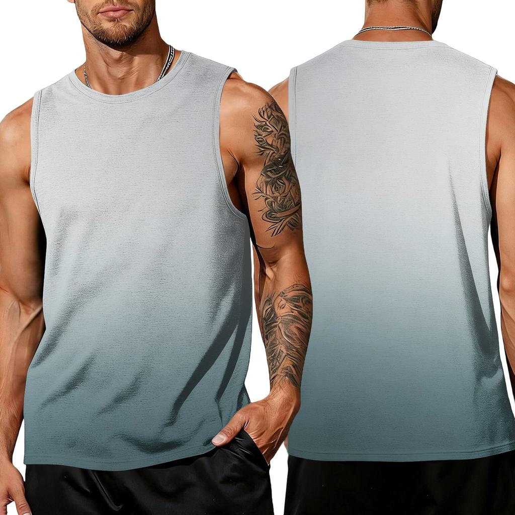Men's Basic Sleeveless Tank Top Casual Muscle Shirt Lightweight Summer Workout Gym Vest