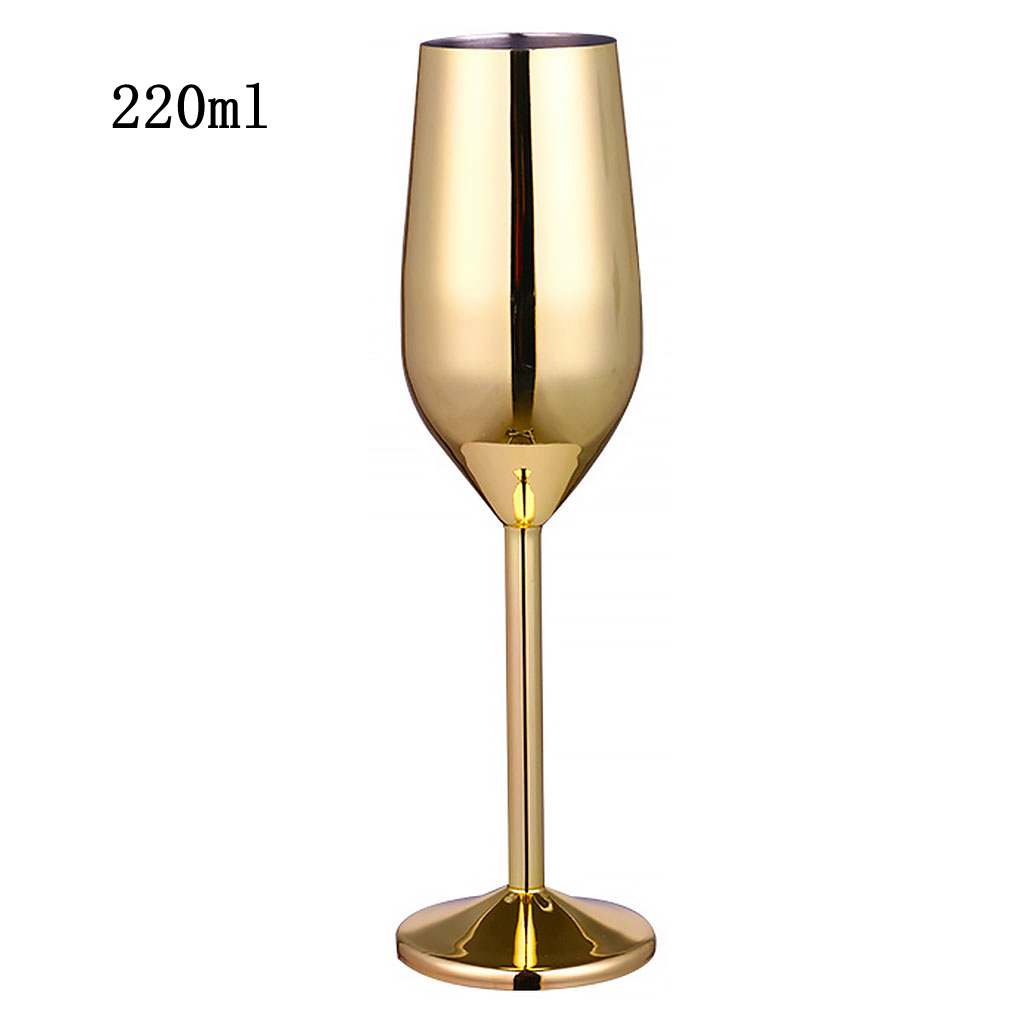 1Pc 500ml Stainless Steel Goblet Champagne Cup Wine Glass Cocktail Glass Creative Metal   for Bar Restaurant Wine Glass
