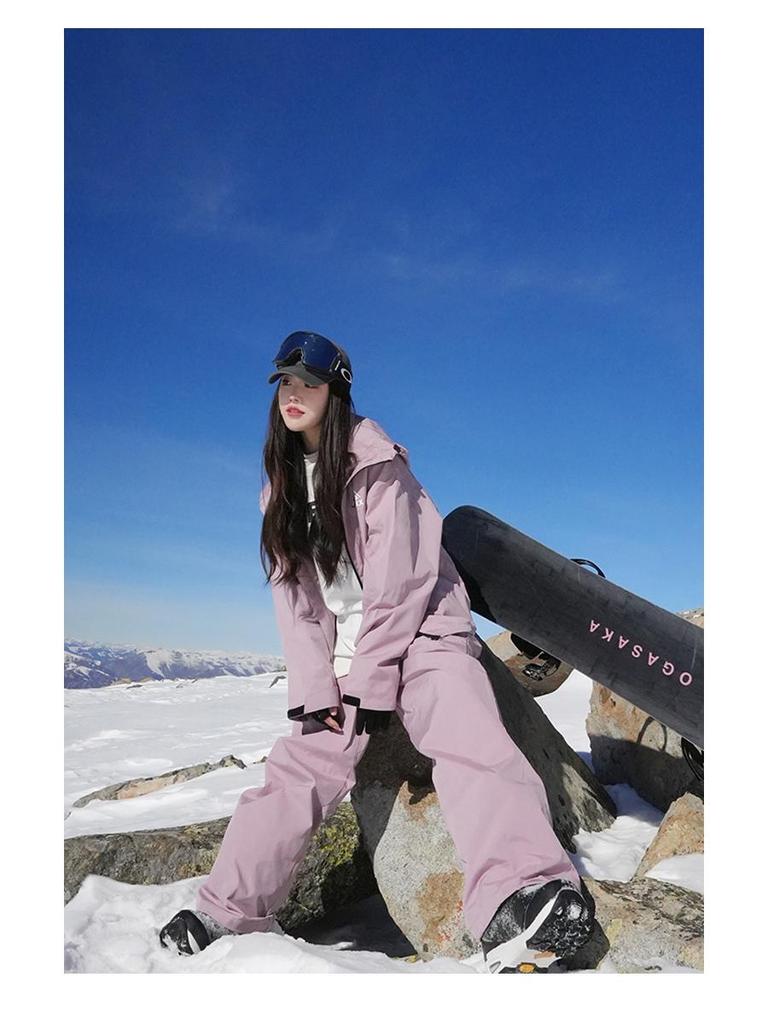 Windproof Warm Ski Suit Set: Women's Loose & Men's Plus Size Two-Piece