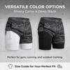 Breathable Quick-Dry Men'S Sports Shorts Double-Layer Trendy Brand Summer Quick-Dry Fitness Sports Quarter-Length Shorts