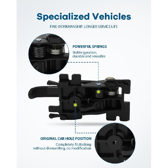 LUJUNTEC Interior Door Handles Driver Side Replacement for 1995-2001 for Ford Explorer 1997-2001 for Mercury Mountaineer Texture Black(2pcs)