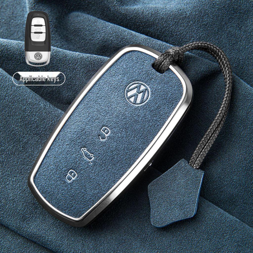 Premium Suede Key Cover for Volkswagen Phideon (2016-2021), Unisex Design