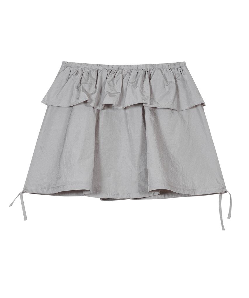 Taibseobiseu Shiny Balloon Skirt [Gray]