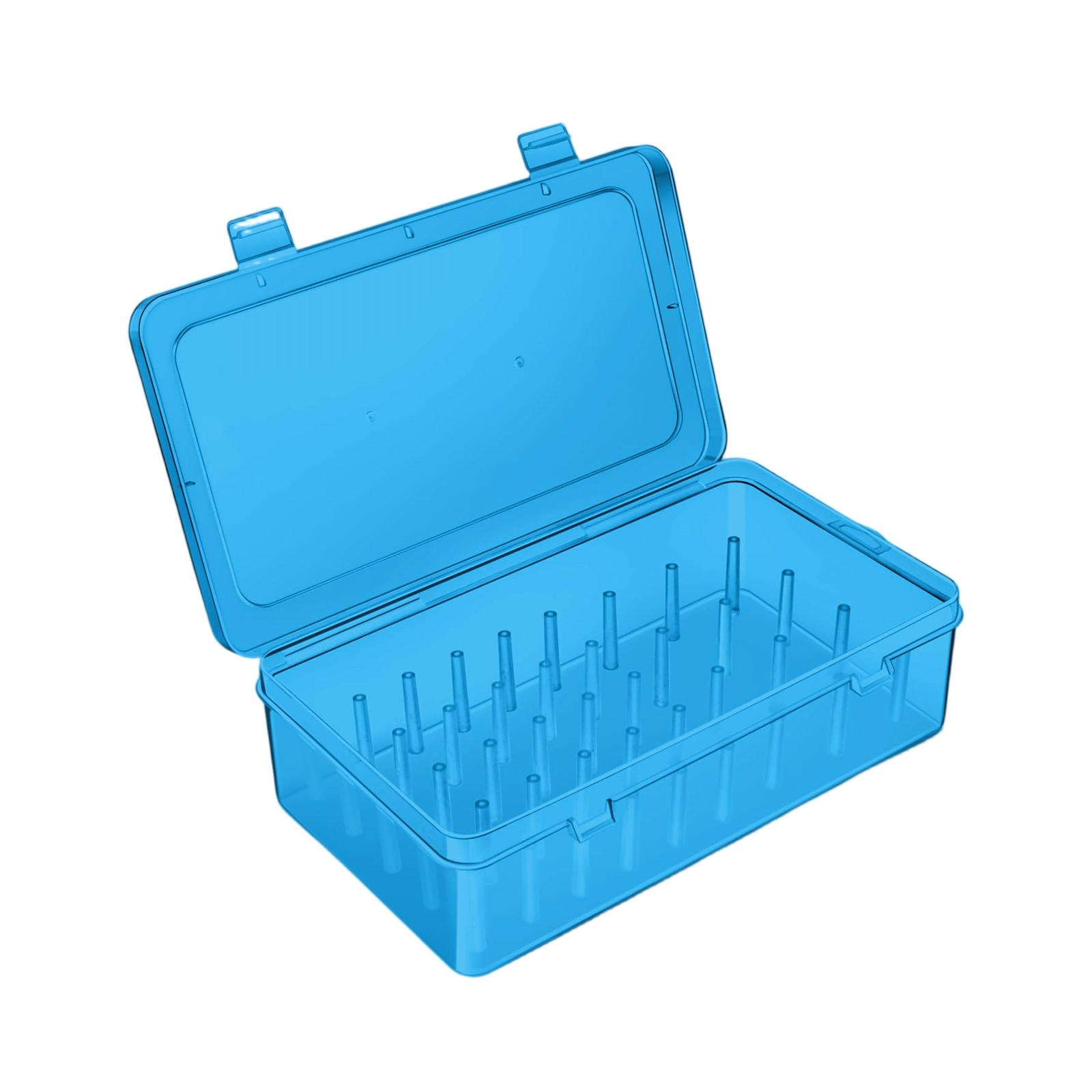 

Коробка для хранения насадок для крема с фиксированными штифтами, органайзер-кейс для набора из 42 насадок, органайзер для хранения набора для украшения тортов One Size синий