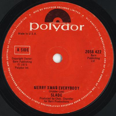 7-Zoll Schallplatte SLADE - Merry Xmas Everybody 2058422 Polydor 1973 UK Rock Gebraucht