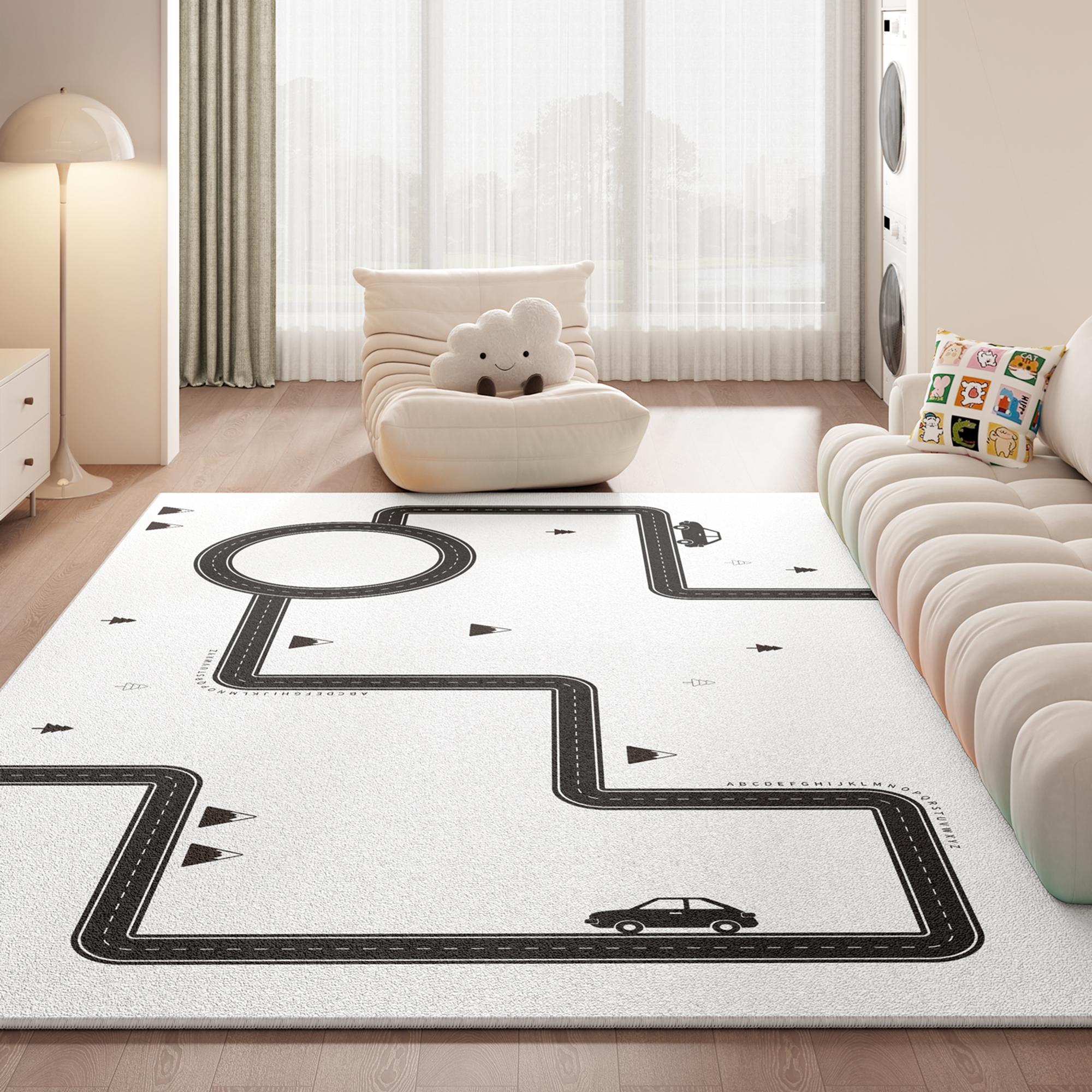 

Cream Style Living Room Decoration Carpet Large Area Rugs for Bedroom Fluffy Soft Bedside Rug Thickend Plush Cloakroom Floor Mat 80x120cm