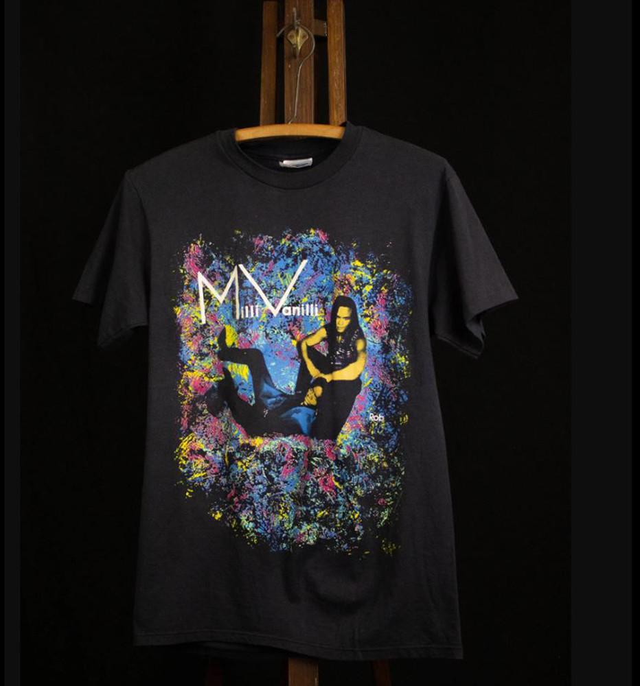 

Milli Vanilli Band Concert Black Unisex T-shirt Full Size S To 5XL MC821 Unisex T-Shirt L