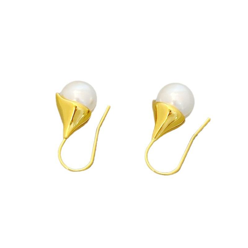 Manufacturer Supply Fashion Niche Design Ear Hook Women'S Simple Pearl Temperament Premium Earrings Spot