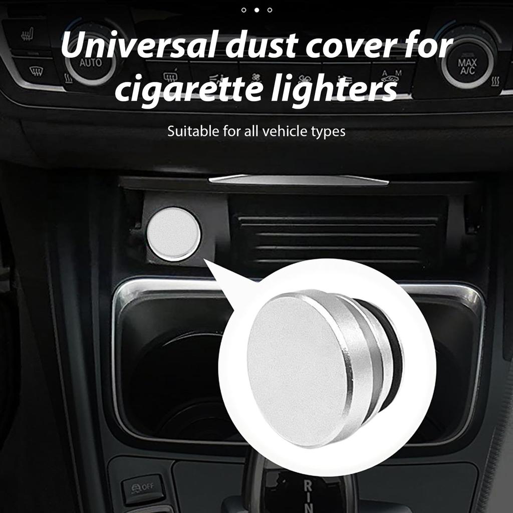 Gerinkoken Cigarette Lighter Socket Cap Cigarette Lighter Plug Cover Metal Dustproof Socket Cover Cap