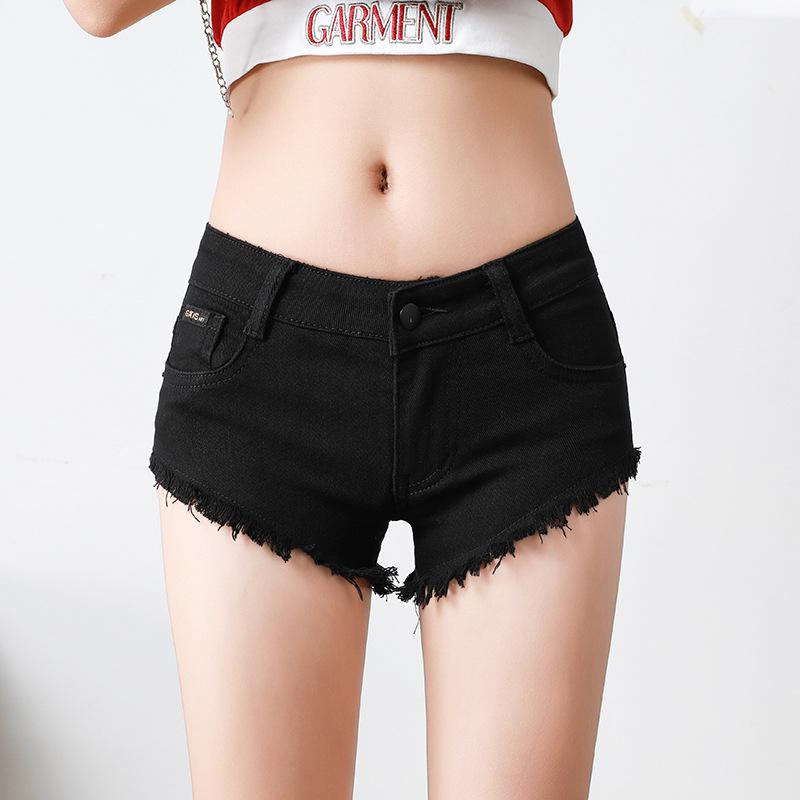 Jeans Women's Summer Shorts Stretch Sexy Raw Edge Three-quarter Pants Japanese and Korean Style New