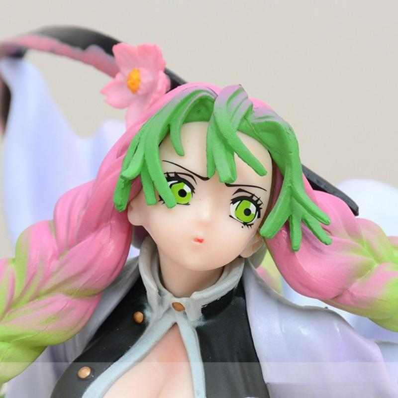 22cm Demon Slayer Kanroji Mitsuri Anime Girl Figure Model Gk Statue Boys Collection Desktop Decoration Ornament Toys Gifts