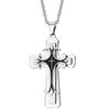 Men's Fashion Necklace Jesus Cross Pendant Necklace Stainless Steel Necklace Byzantine Necklace Vintage Cross Necklace Cross Pendant Necklaces