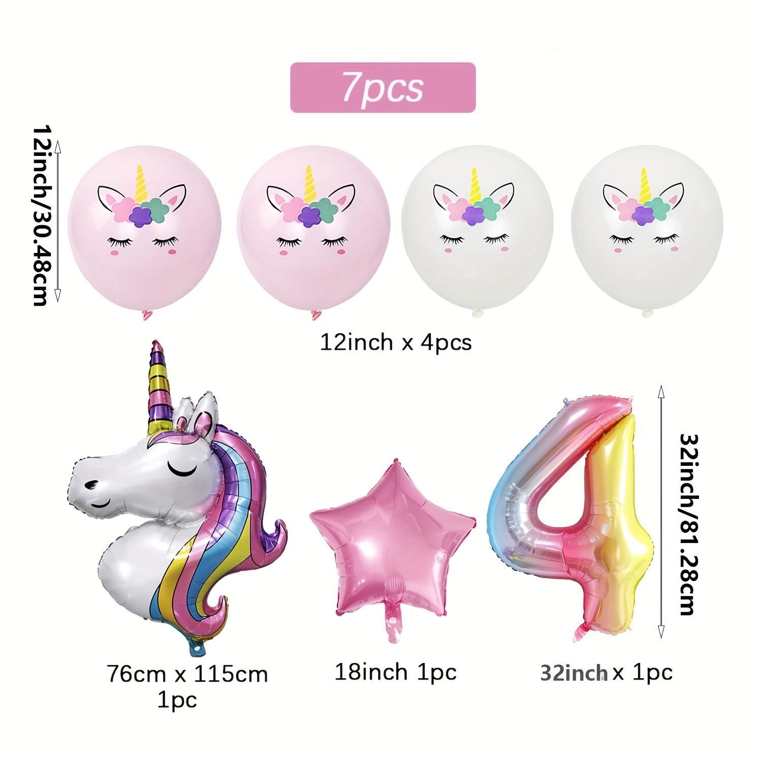 

7 цифрових градієнтних кульок (1-9), Алюмінієві повітряні кулі з єдинорогом і зіркою, які використовуються для прикраси святкування річниці