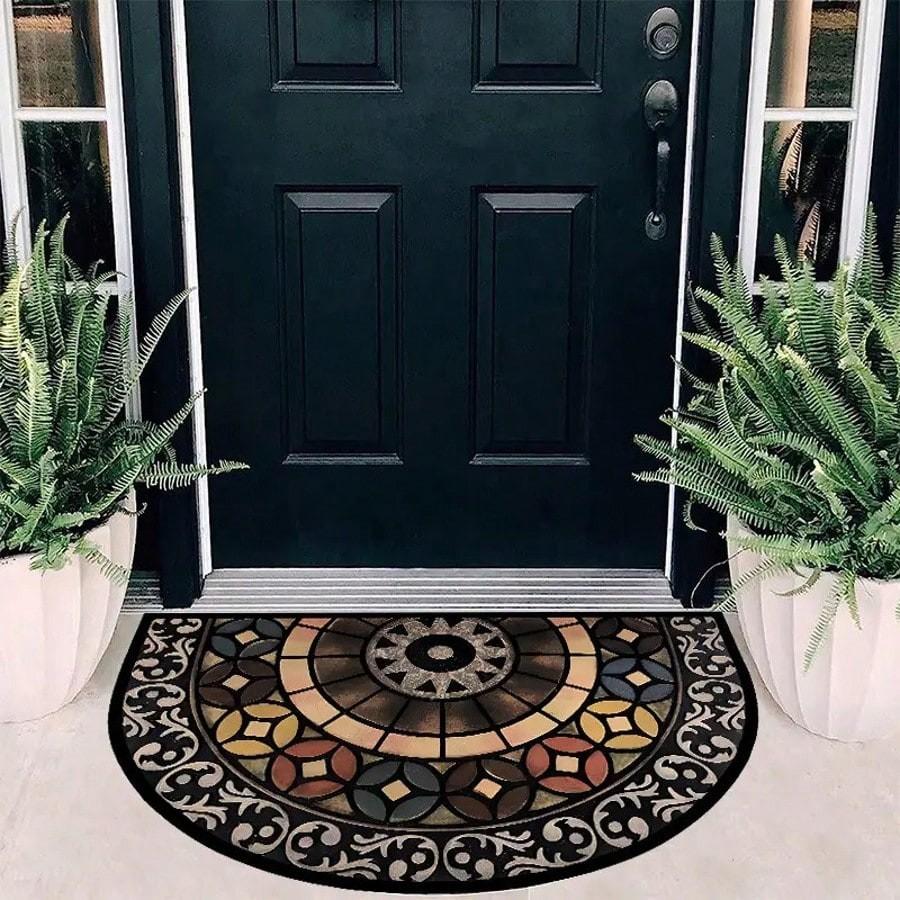 Pebble Semi-Circular Carpet, Soft And Noise-Reducing Entrance Foyer Door Mat, Bedroom Entrance Floor Mat, Home Decoration