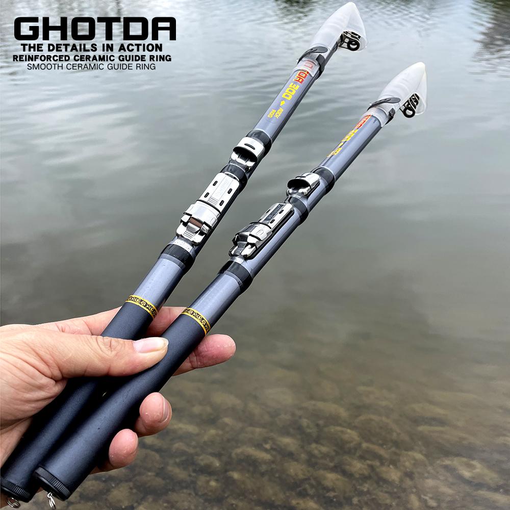 Mini telescopic fishing rod 1.5/1.8/2.1/2.4/2.7/3.0 m Telescopic fishing rod for fishing in rocks