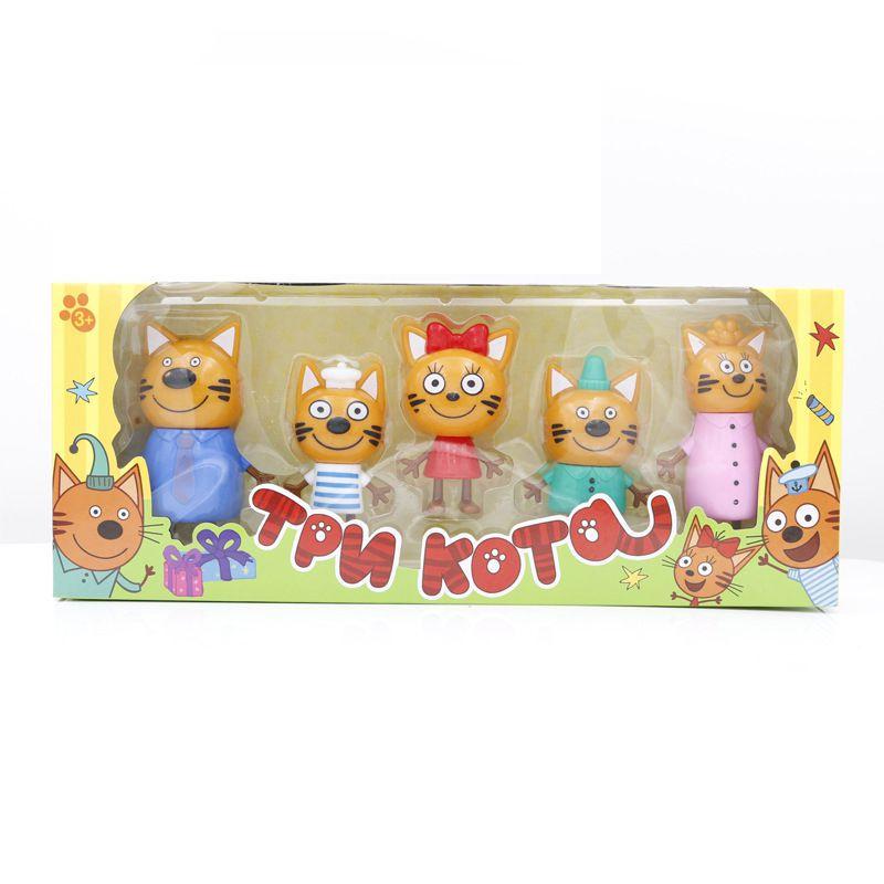 Premium Quality Russian Anime Three Kittens Happy Cats Action Figure Mini Toy Dolls