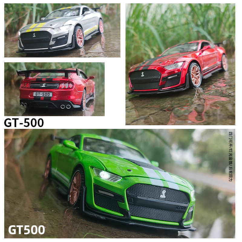 MJTU2 1:32 Ford Mustang Shelby GT500 Alloy Sports Car Model Diecast & Toy Vehicles Metal Car Model Simulation Collection Kids Toy Gift