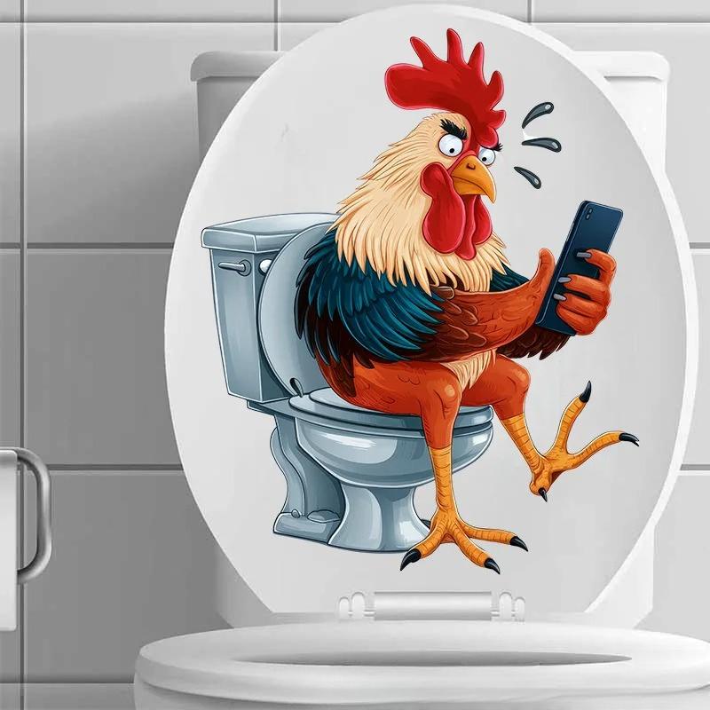 1 PC Funny Animal PVC Toilet Seat Stickers Monkey Zebra Giraffe Decals Waterproof Bathroom Wall Door Decor Creative Removable Decals