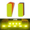 10 piezas/juego de pegatinas reflectantes para parachoques de coche, cinta de advertencia reflectante, pegatinas reflectoras seguras, calcomanías, accesorios de estilo automático