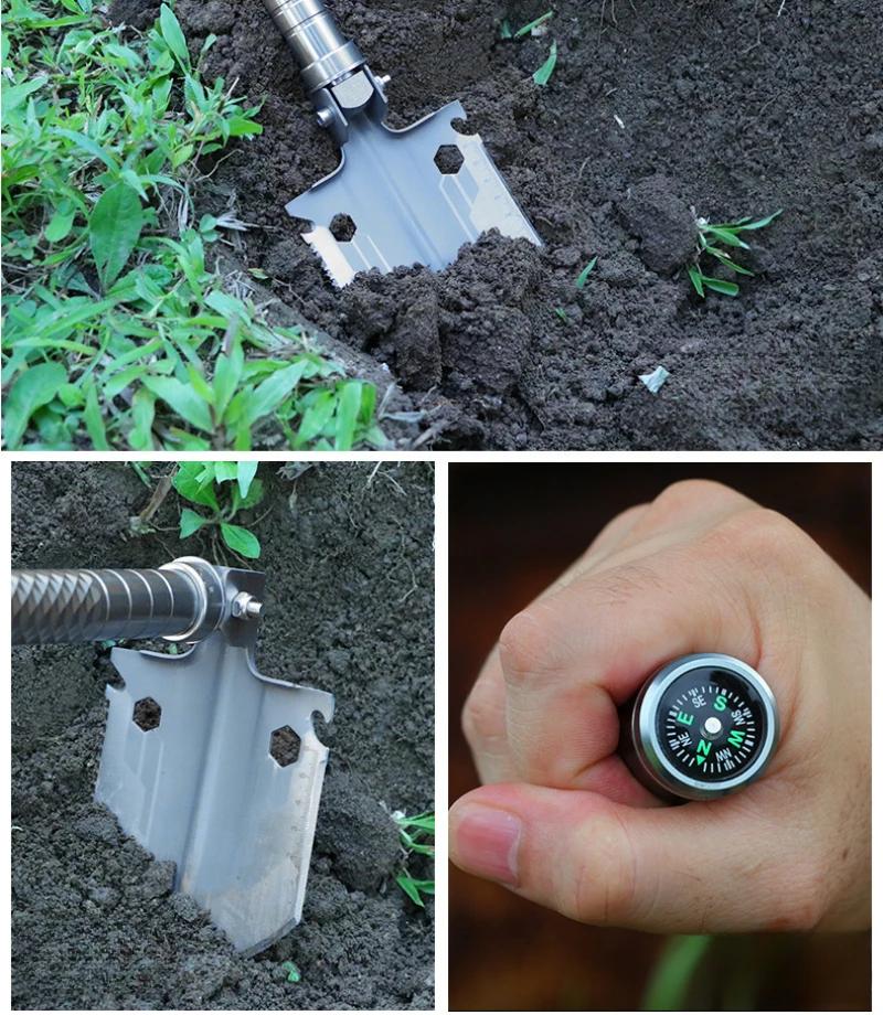 Multifunctional Folding Sappers Shovel Outdoor Small Manganese Steel Shovel Portable Shovel Is Convenient and Practical.