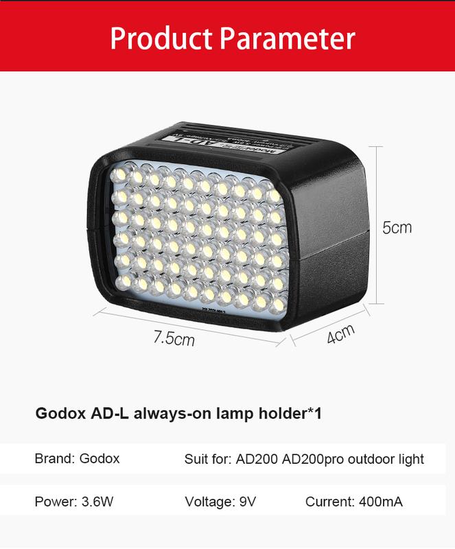 AD-L Outdoor Flash Portable Pocket Light Flash AD200 Light Head Dedicated 60PCS LED Lamp for AD200