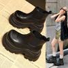 HS058933L Thick-soled Inner Height-increasing Chelsea Short Boots Children's Autumn 2026 New Muffin Short Boots