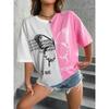 Summer Women T-Shirt Butterfly Pattern Print Casual Short Sleeves Short Sleeve Harajuku Outdoor T Shirts O-Neck Tops Clothes