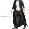 Lange Mouw Enkellengte Heren Vest Eenvoudige Effen Kleur Open Voorkant Jas Vest Bovenkleding