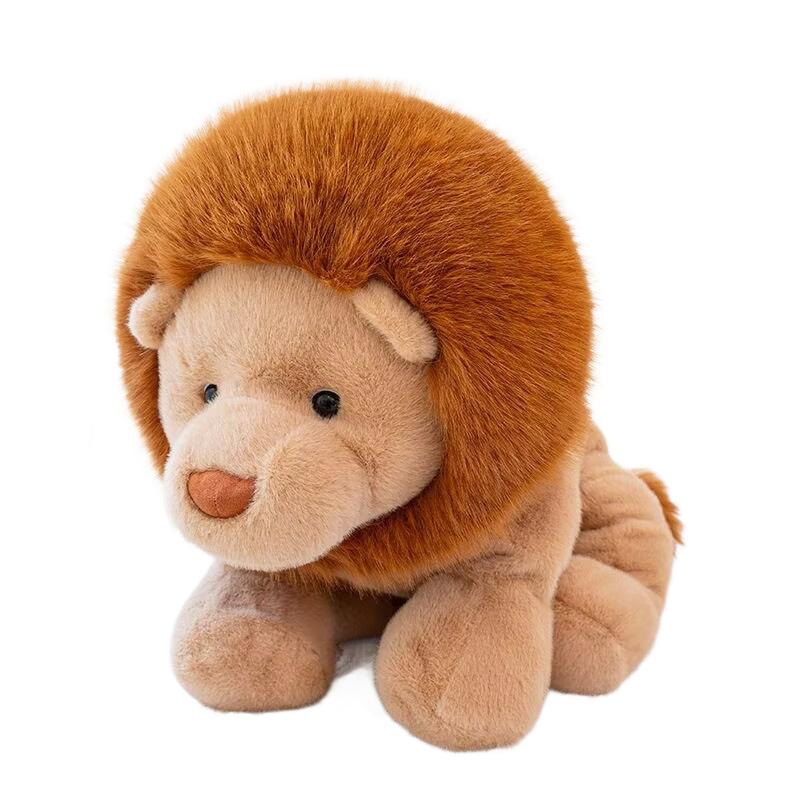 

Latest Sitting and Lying Lion Doll Kawaii Plush Toy Handmade Doll Cartoon Anime Cute Pillow Children s Birthday Gift Doll коричневый