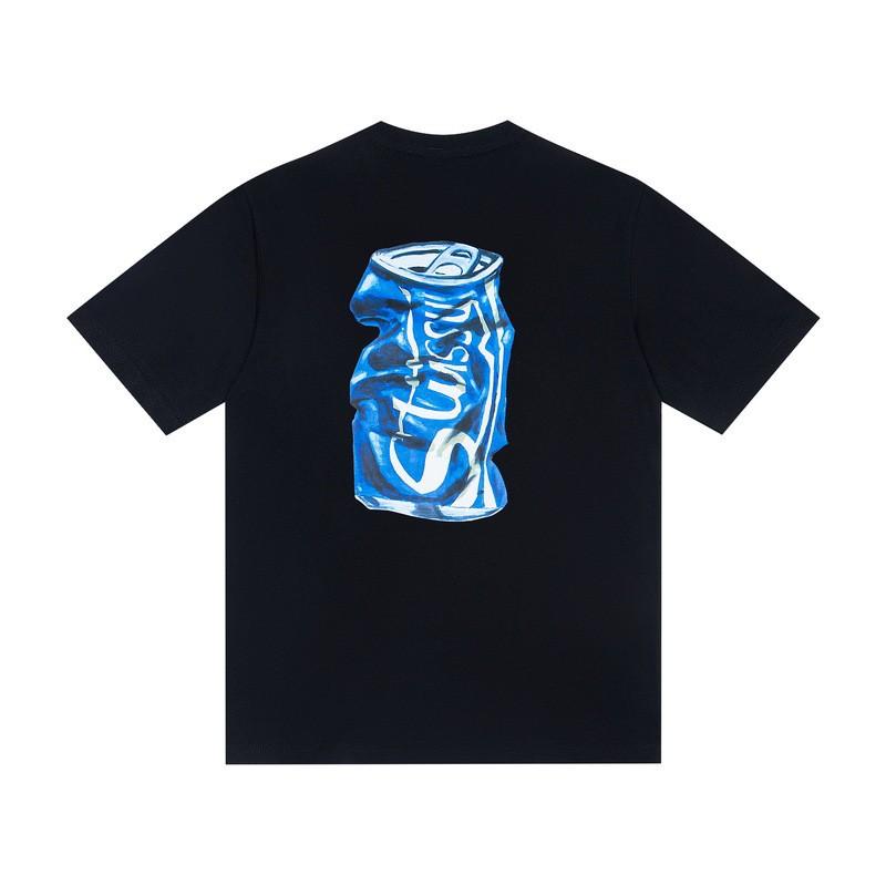 Camiseta de Algodón Unisex de Corte Holgado con Estampado de Letras Camiseta Casual de Manga Corta para Adolescentes y Adultos