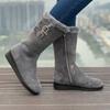 European and American 35-43 yards autumn and winter new thickened velvet cotton boots medium tube snow boots women's large size foreign trade warm