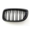 E4 Matte Black Double Stripe Grille, 1 Pair for 2003-2006 BMW 3 Series (Parts: 51137064317, 51137064318)