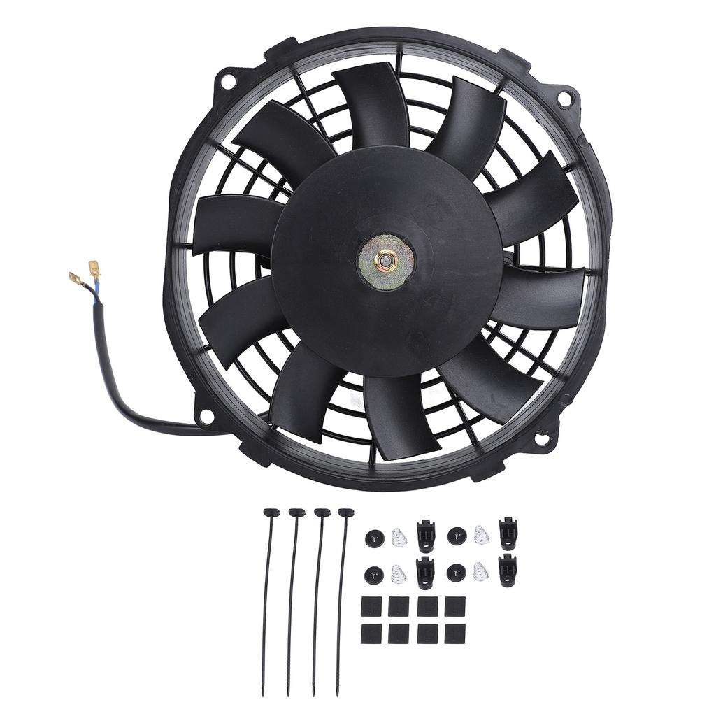 7 Inch Slim Fan 12V 80W 10 Blades High Performance Universal Push Pull Electric Radiator Cooling Fan for Vehicle