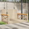 VidaXL Beige Rocking Chair 63x62x40 Cm Woven Resin, Hanging Chair, Swing Seat, Rattan Hanging Chair, Chair 368172