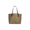City Canvas Leather Tote Bag , Shopping Bag , Handbag , Shoulder Bag Large Women's Khaki Bee Print (Unisex) Shoulder Bags