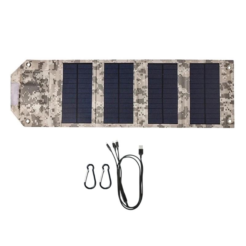 

Foldable Camouflage Solar Chargers Panel 10W/12W/14W Output Portable PowerBank for Outdoor Devices Energy Supply
