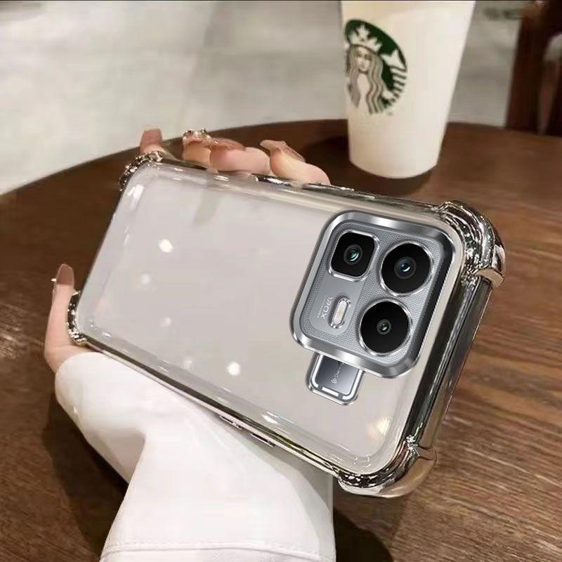 For Infinix Note 60 Pro Case Luxury Soft Plating Clear Four-corner Bracket Protection Phone Case For Infinix Note 60 60Pro Shell
