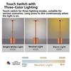 3 Colors LED Table Lamp Nordic Style Adjustable Brightness Touch Sensor Lamp Touch Control Rechargeable Desk Lamp