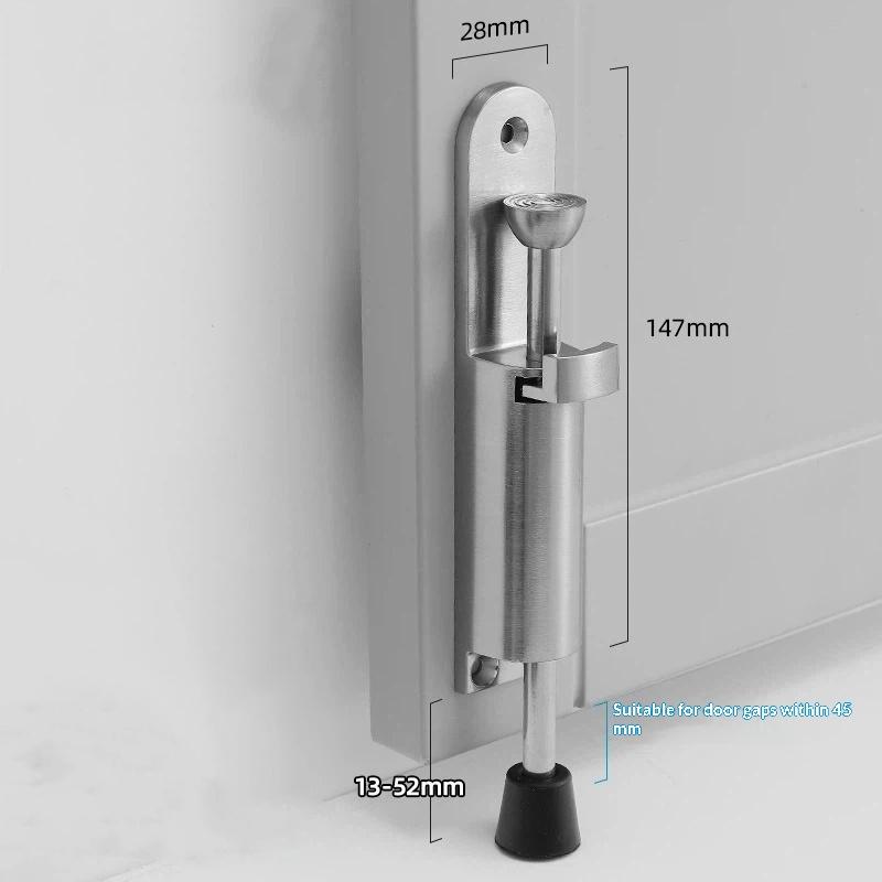 Kick Down Door Stop Premium Heavy Duty Zinc Alloy Anti Skid Rubber Base Easy Installation for Dorm Room Student Use