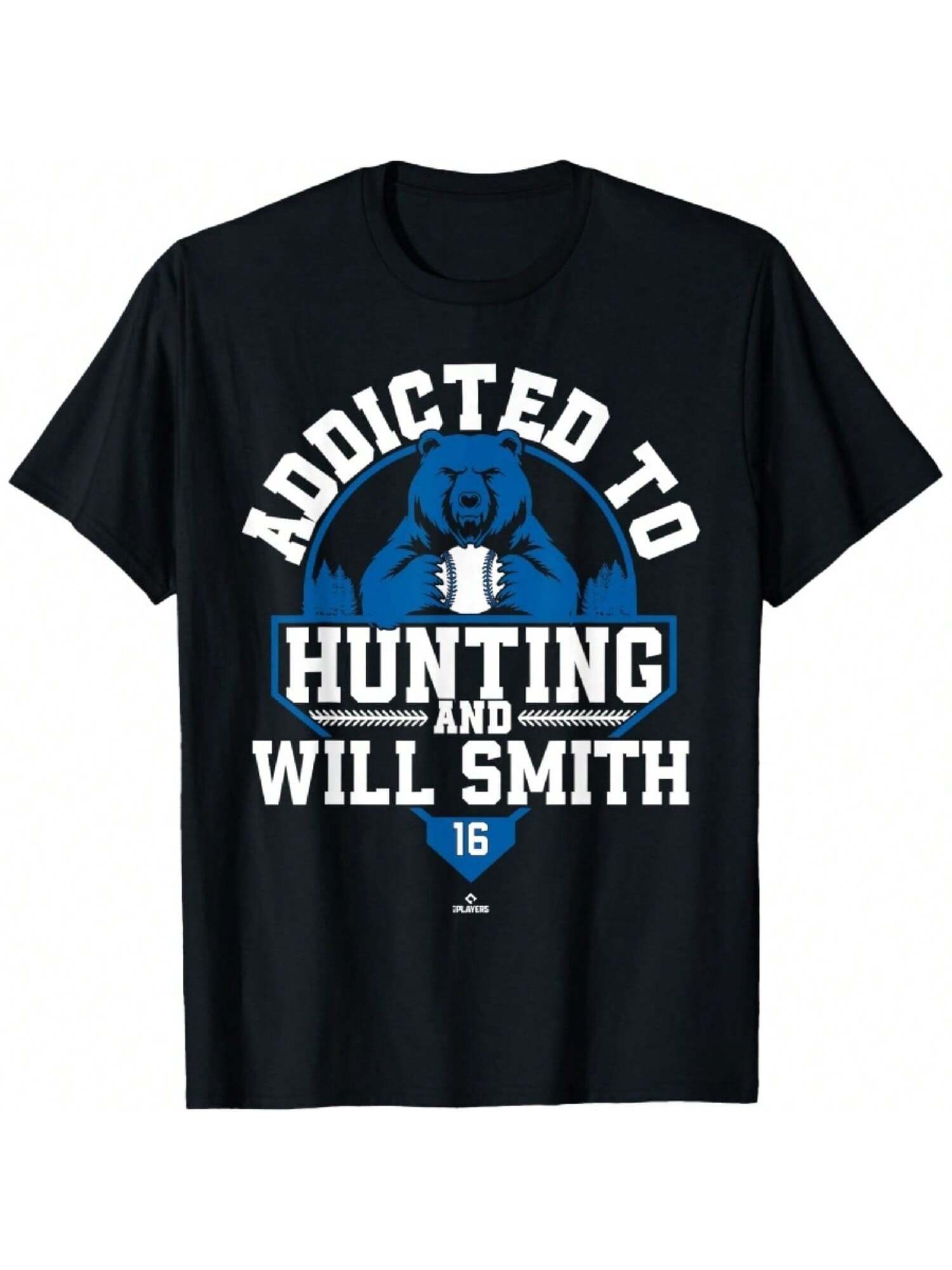 Addicted To Bear Hunting & Los Angeles Baseball T-Shirt S разноцветный