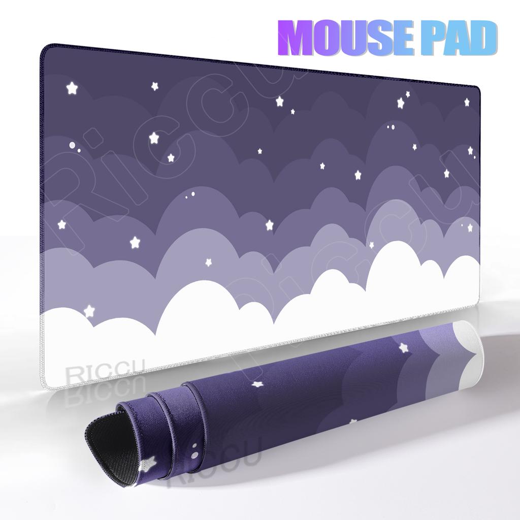 Pink Cloud Desk Mat Kawaii Large Mouse Pad XXL Cute Office Rubber DeskPad Extended Pads Gaming Keyboard Accessories Large Mats
