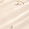 Colar de Linha de Pesca Invisível de Vidro Gota d'Água da Moda Transfronteiriço para Mulheres - Simples, Moderno, Empilhável Corrente de Clavícula Multicamadas